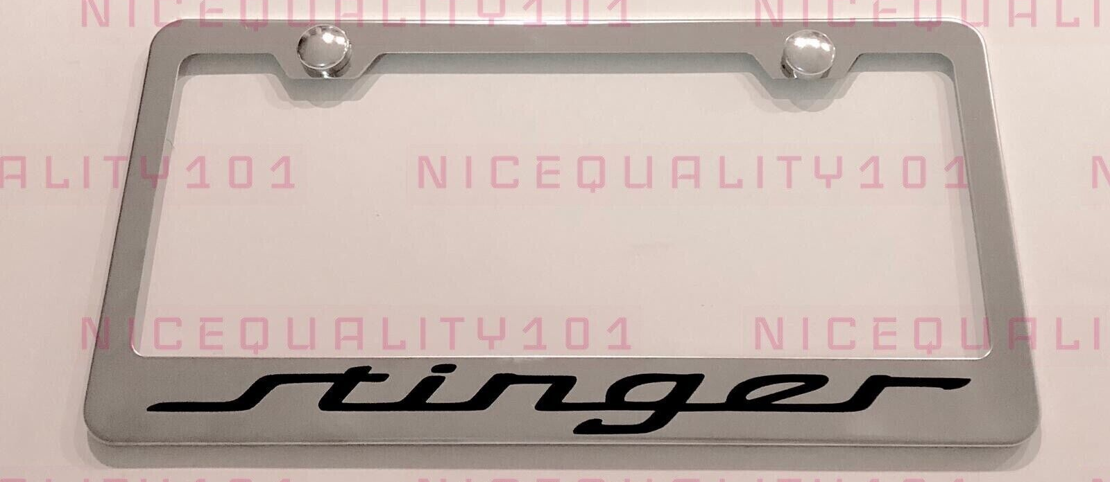 Laser Engraved Etched Quattro SLine Stainless Steel Finished License Plate Frame - Foto 8