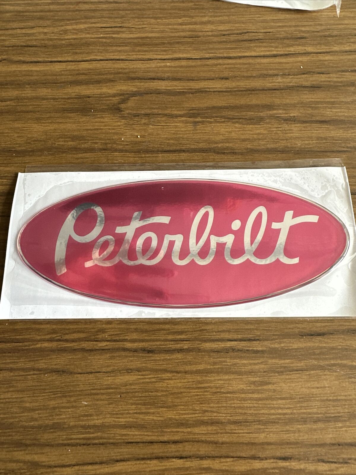 1pc Black/Chrome Replacement Peterbilt Decal Emblem Genuine Size - Foto 4