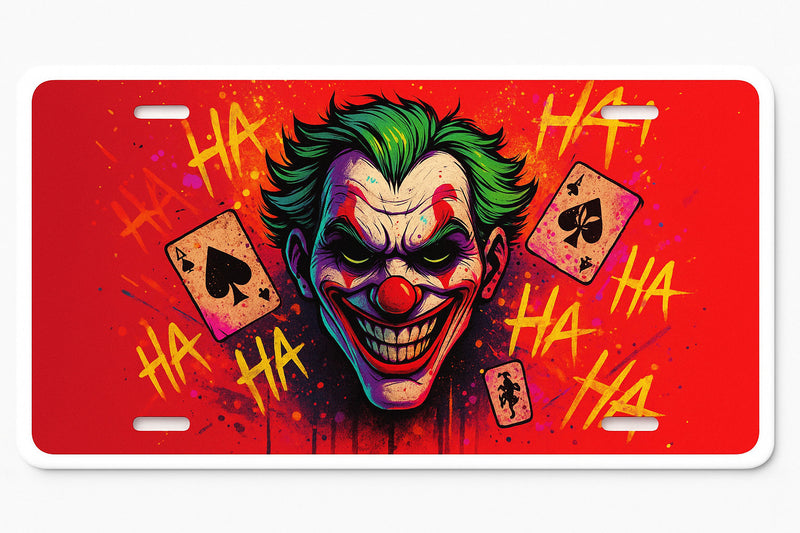 Joker License Plate Frame - Red Chaos Edition