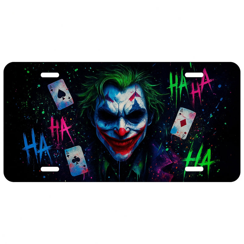 Joker Dark Space License Plate - Cosmic Horror Style