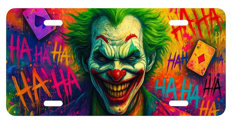 Colorful Joker License Plate Frame - Halloween Car Decor