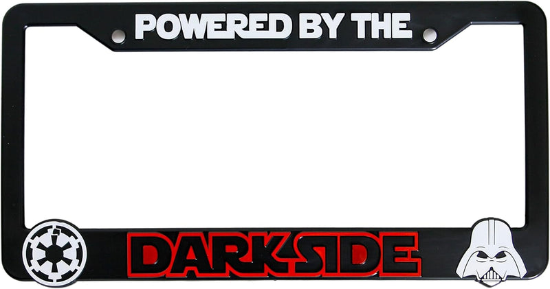 Star Wars "Powered by the Darkside" 3D Raised License Plate Frame