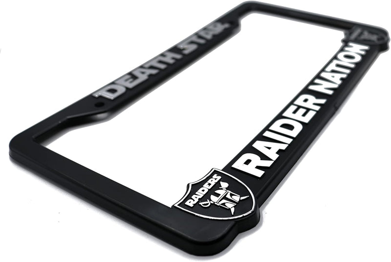 Deathstar for Raider Nation 3D Raised License Plate Frame, 1 Pack Car License Plate Cover, Universal US Car Black License Plate Holder