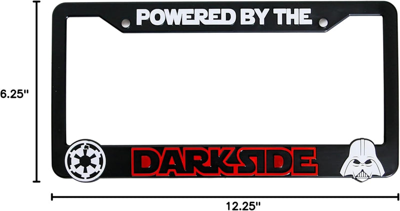 Star Wars "Powered by the Darkside" 3D Raised License Plate Frame