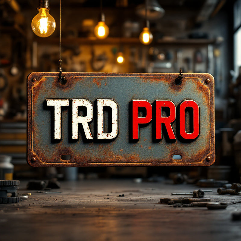 Toyota TRD Pro License Plate - Vintage Style Metal Sign