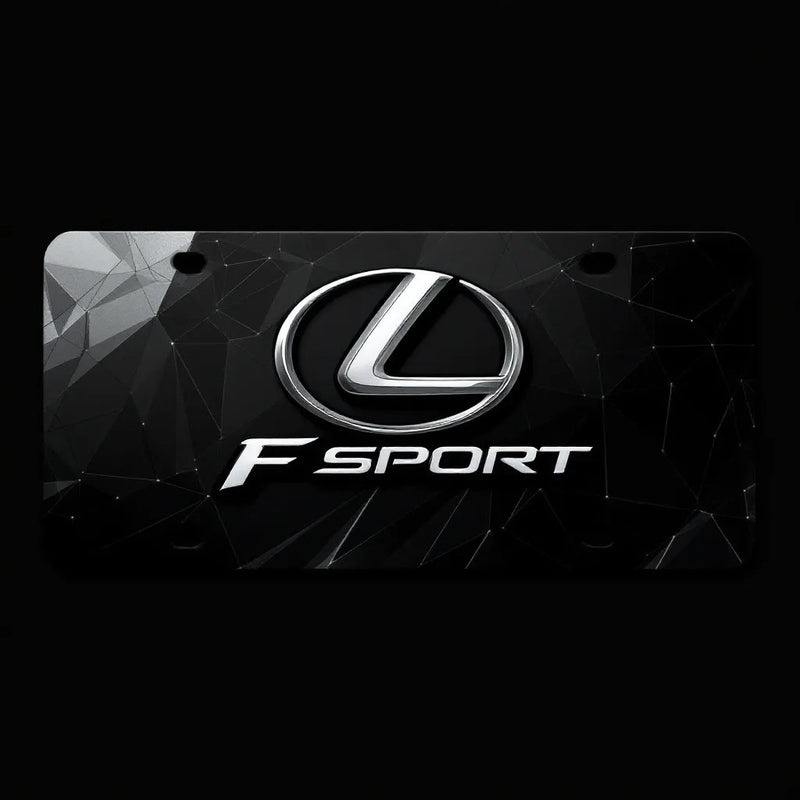 Lexus F-Sport Black License Plate - Premium Automotive Accessory