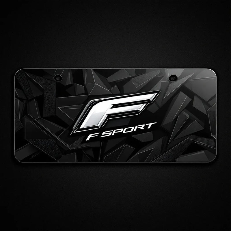 Lexus F-Sport Black License Plate - Premium Automotive Accessory