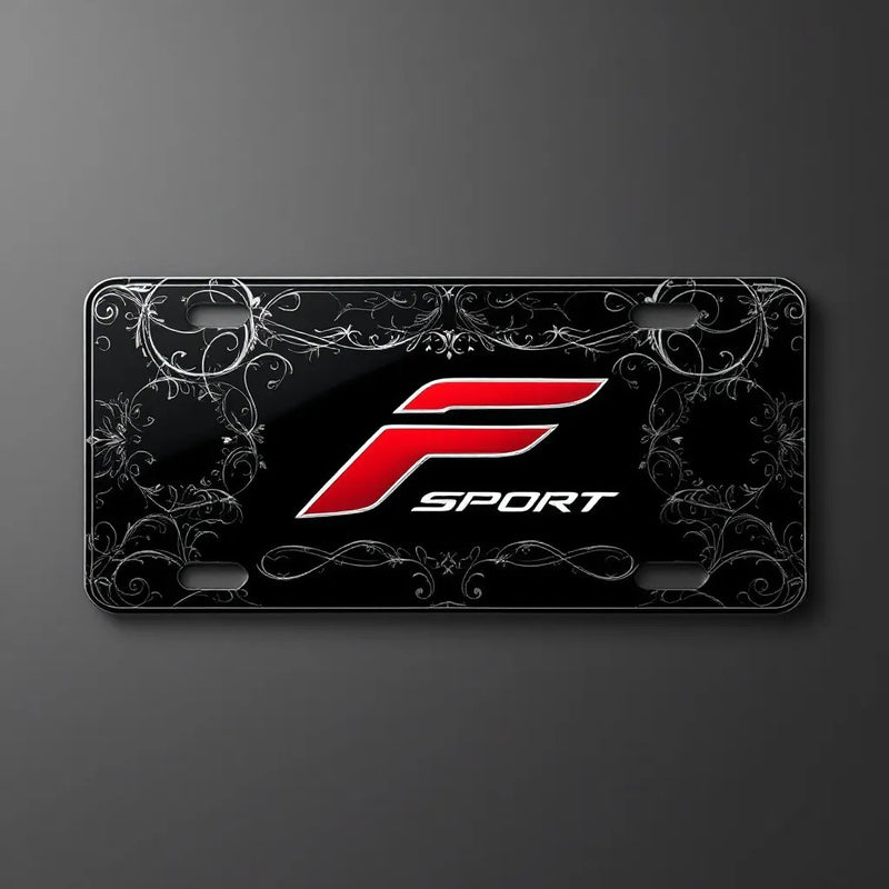 Lexus F-Sport Black License Plate - Premium Automotive Accessory