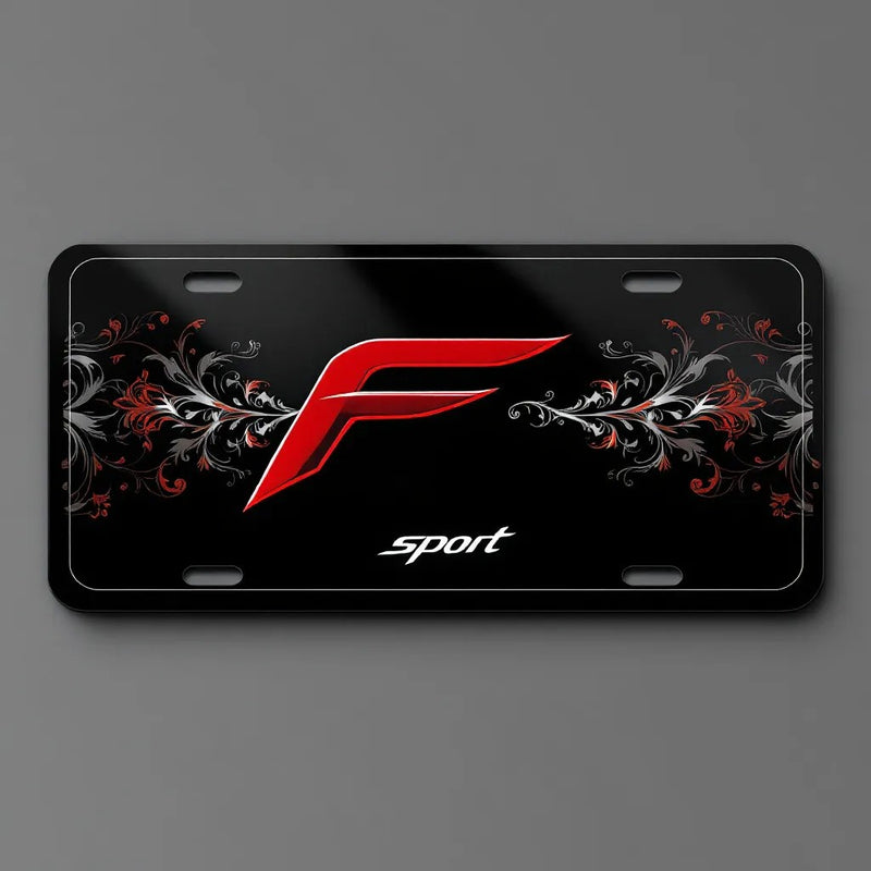 Lexus F-Sport Black License Plate - Premium Automotive Accessory