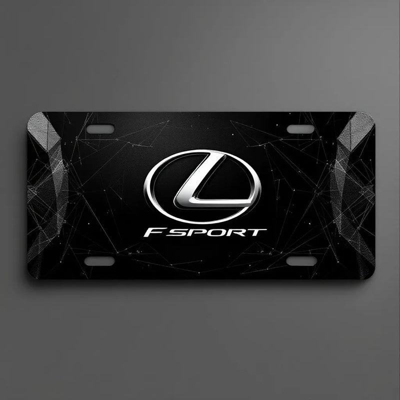 Lexus F-Sport Black License Plate - Premium Automotive Accessory