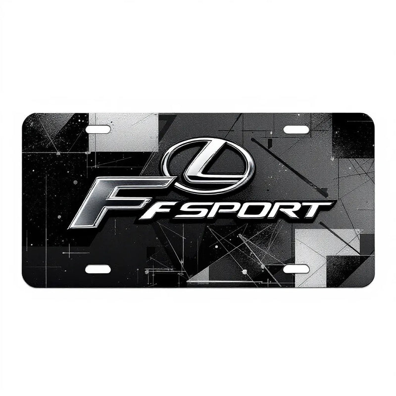 Lexus F-Sport Black License Plate - Premium Automotive Accessory