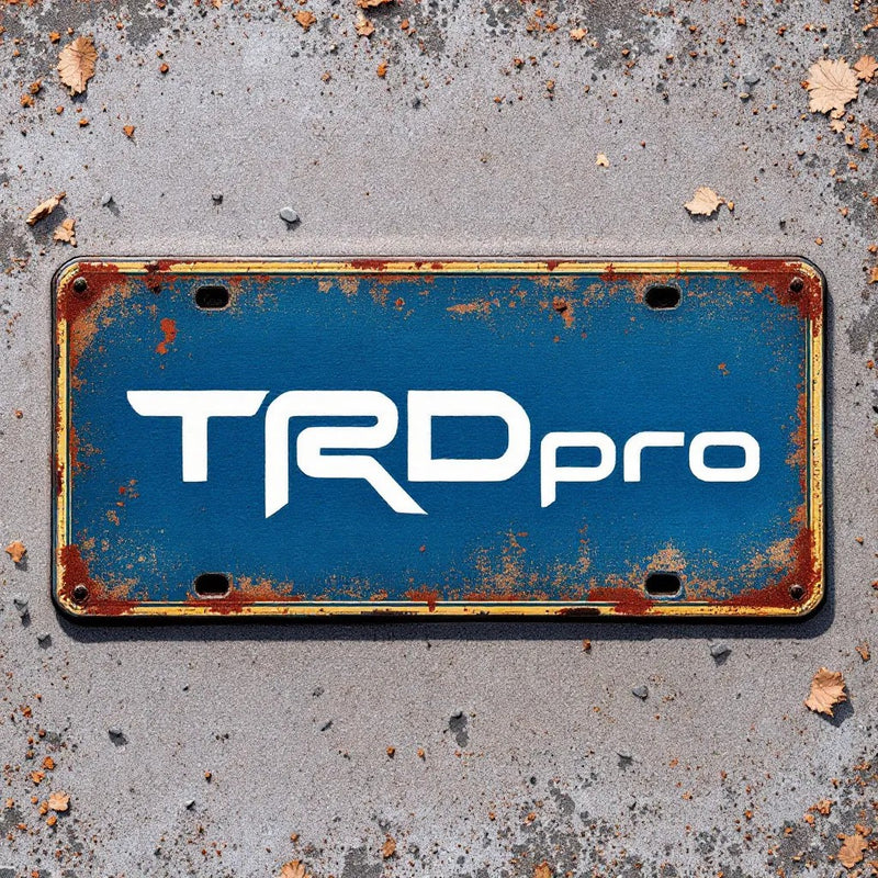 Toyota TRD Pro License Plate - Vintage Style Metal Sign