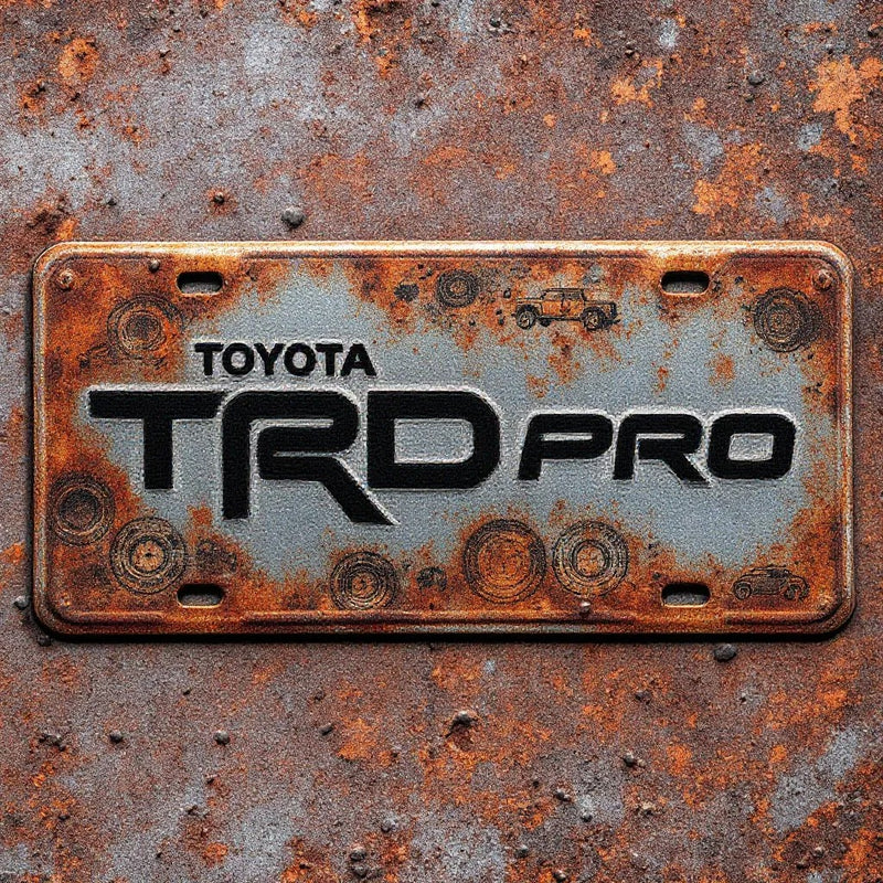 Toyota TRD Pro License Plate - Vintage Style Metal Sign