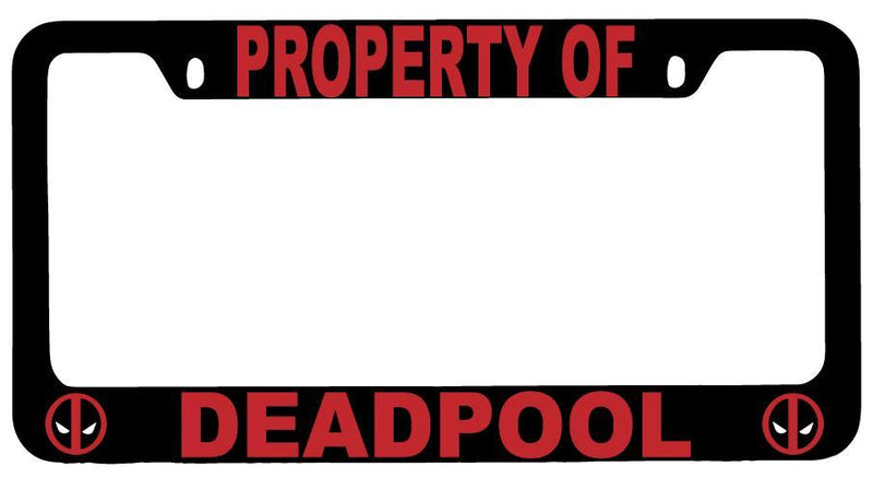 Property Of For Deadpool Black METAL License Plate Frame  Mod-GRAPH9856236-7770