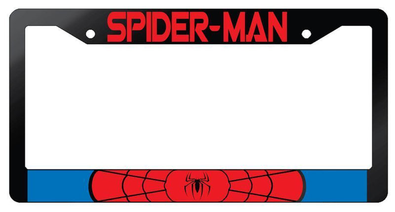 Spider Man Glossy Black Plastic License Plate Frame For Marvel  Mod-GRAPH9856236-7419