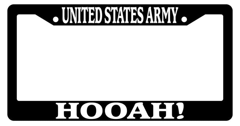 Black License Plate Frame United States Army HOOAH! Auto Accessory Novelty 161  Mod-GRAPH9856236-2943