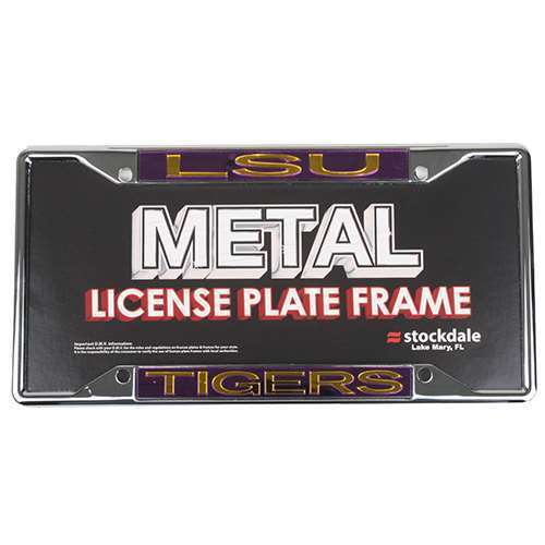 NCAA Lsu Tigers Metal Inlaid Acrylic License Plate Frame - Alternate