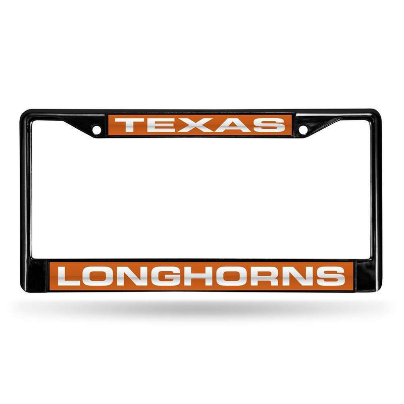 NCAA Texas Longhorns Inlaid Acrylic Black License Plate Frame