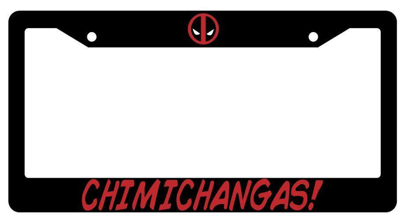 Black Chimichangas! License Plate Frame Auto Accessory For Deadpool  Mod-GRAPH9856236-3959
