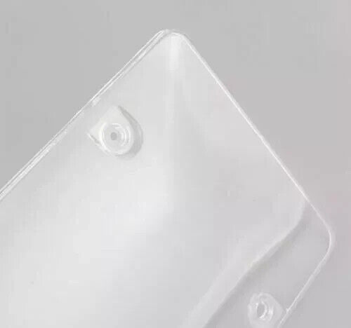 Unbreakable Clear Transparent License Plate Tag Holder Frame Bumper Shield Cover