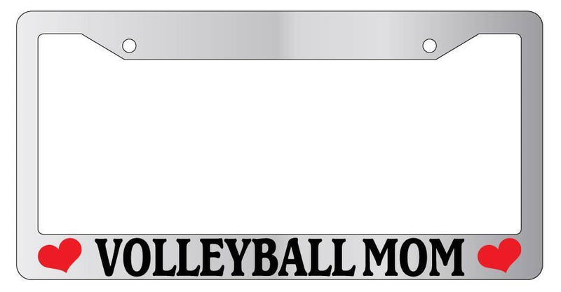Chrome License Plate Frame VOLLEYBALL MOM Auto Accessory Novelty  Mod-GRAPH9856236-5151
