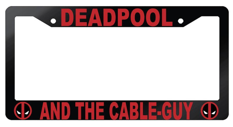 Glossy Black For Deadpool and the Cable-Guy License Plate Frame Auto  Mod-GRAPH9856236-7345
