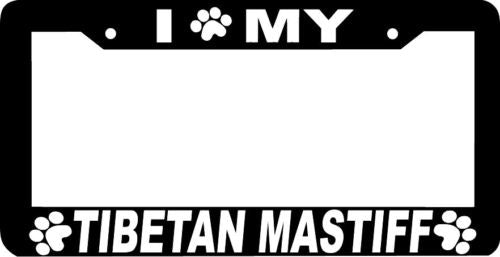 TIBETAN MASTIFF DOG paw print License Plate Frame