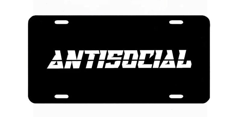 Antisocial Aluminium License Plate Highest Quality For All Vehicles