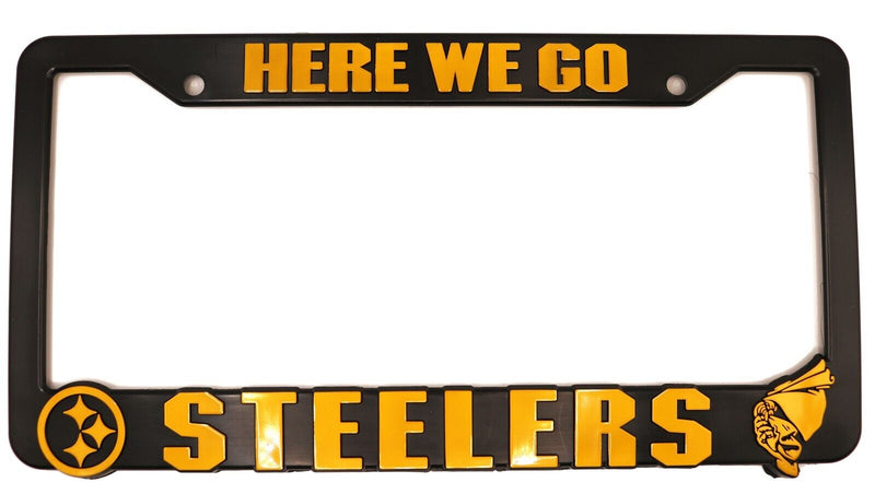 Pittsburgh Steelers Here We Go License Plate Frame