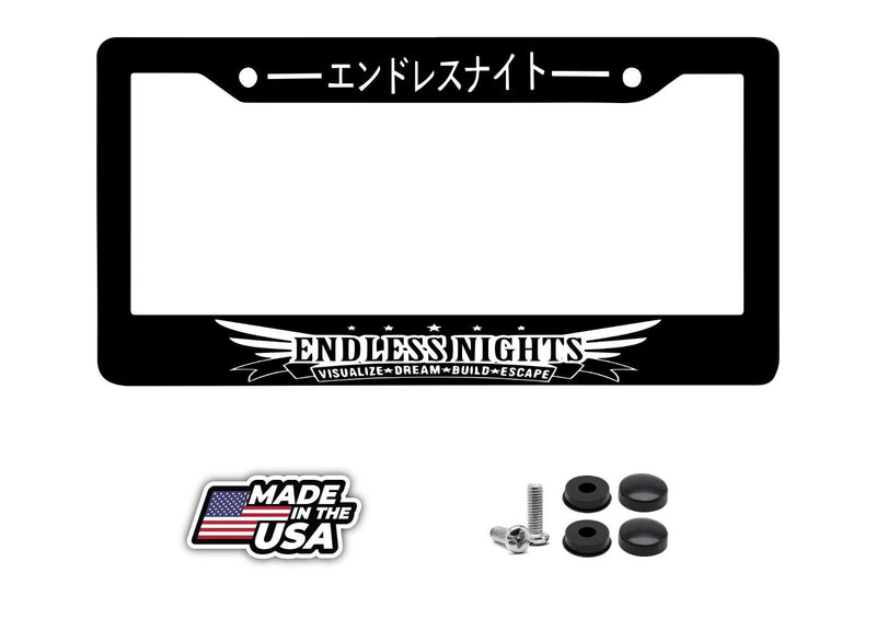 Endless Nights Japanese Lowered JDM Drift License Plate Frame v1