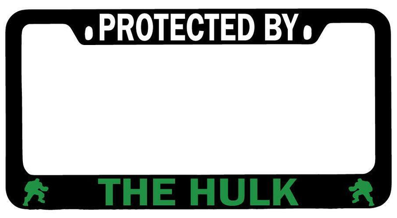 Protected By The For Hulk Black METAL License Plate Frame Auto For Marvel  Mod-GRAPH9856236-9639