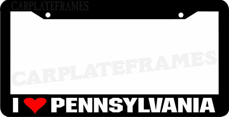 I LOVE Pennsylvania License Plate Frame