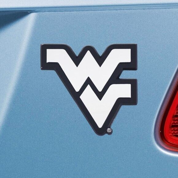 NCAA West Virginia Mountaineers Diecast 3D Chrome Emblem Car Truck RV