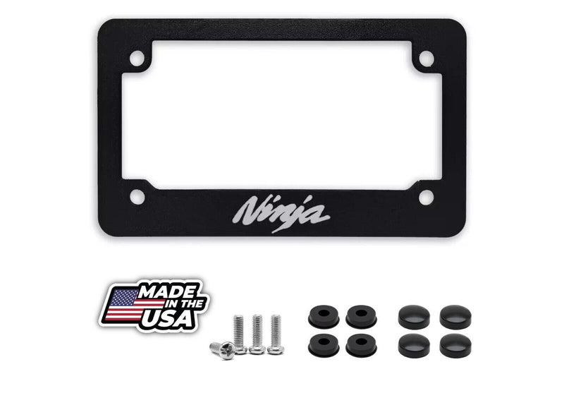 For Kawasaki Ninja Textured Motorcycle License Plate Frame (ALL MODELS & YEARS)