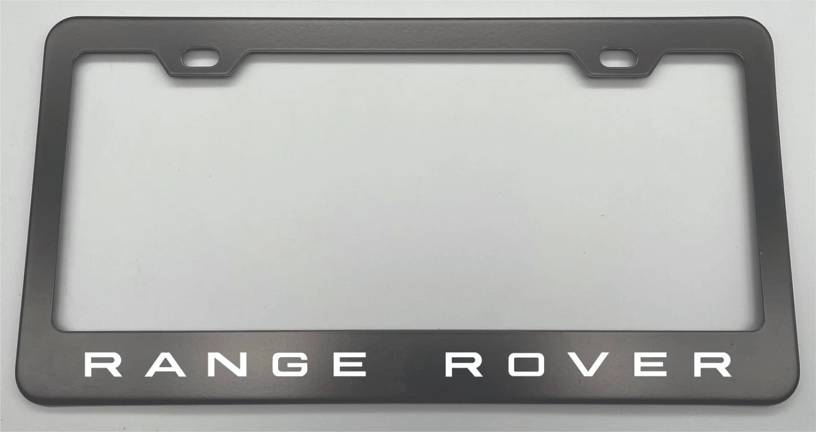 Laser Engraved Black License Plate Frame Stainless Steel Range Rover 1