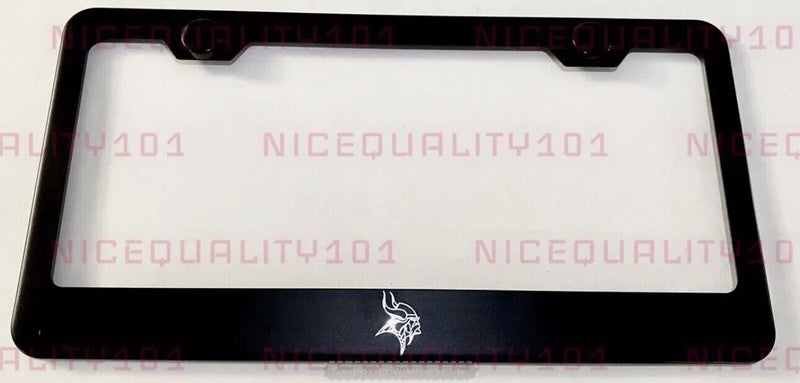 Minnesota Vikings Laser Engraved Etched Stainless Finished License Plate Frame