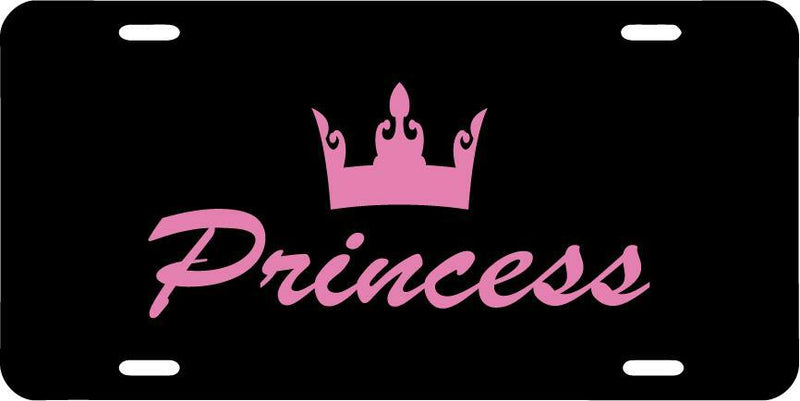 Princess Black Vanity License Plate Mod-GRAPH9856236-7612