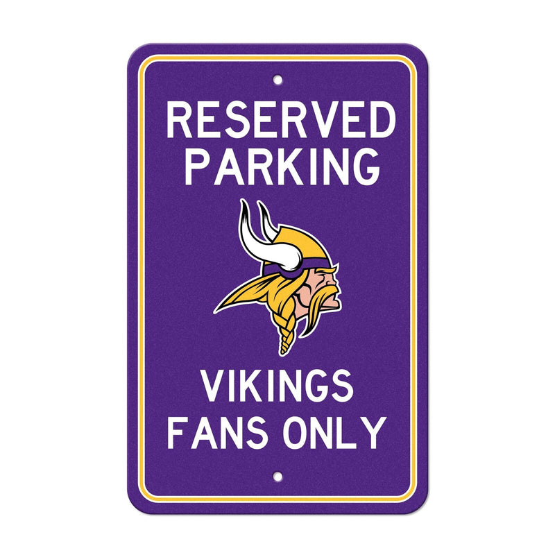 NFL Minnesota Vikings Reserved Parking Sign Large Decor 12"x 18"