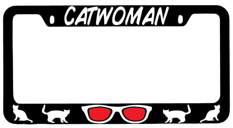 Catwoman Black METAL License Plate Frame DC  Mod-GRAPH9856236-7791