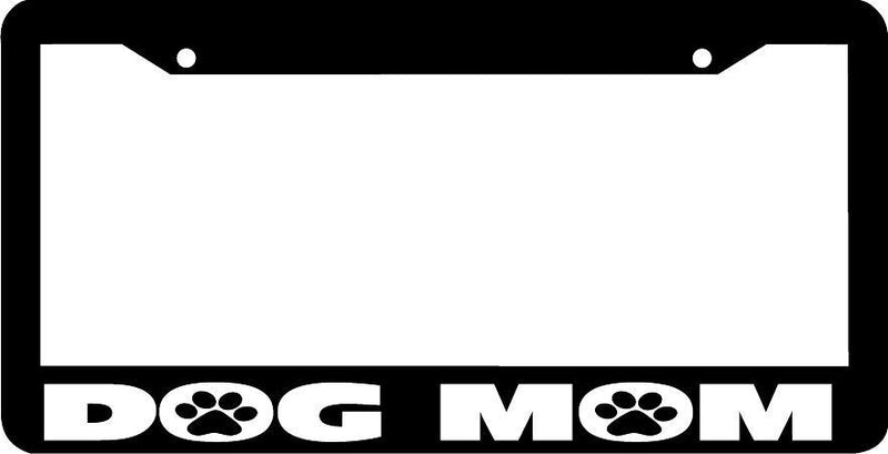 DOG MOM paw print pet License Plate Frame