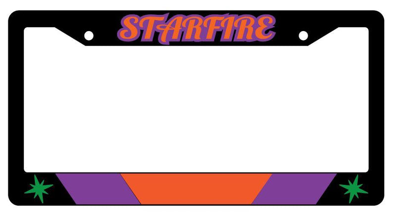 Starfire Black Plastic License Plate Frame Auto Accessory DC  Mod-GRAPH9856236-176