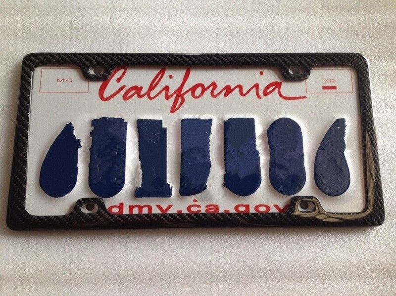 REAL 100% CARBON FIBER LICENSE Plate Frame COVER ORIGINAL 3K TWILL JDM /FF F v2