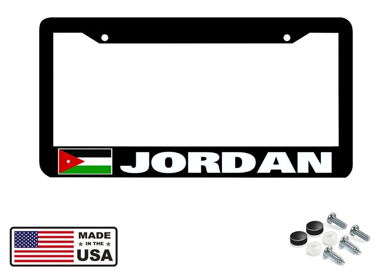 JORDAN flag License Plate Frame Including Mounting Hardware Made In USA