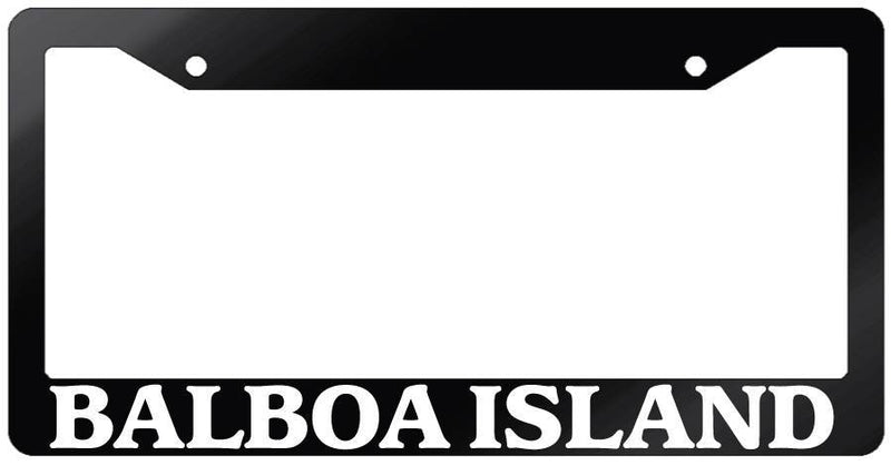 Glossy Black License Plate Frame BALBOA ISLAND Auto Accessory 1075  Mod-GRAPH9856236-7205