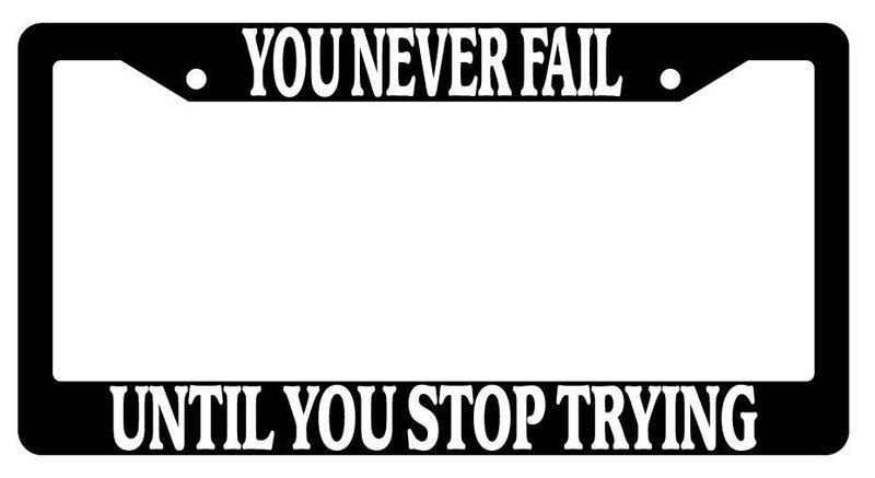 Black License Plate Frame Auto Accessory You-Never-Fail  Mod-GRAPH9856236-136