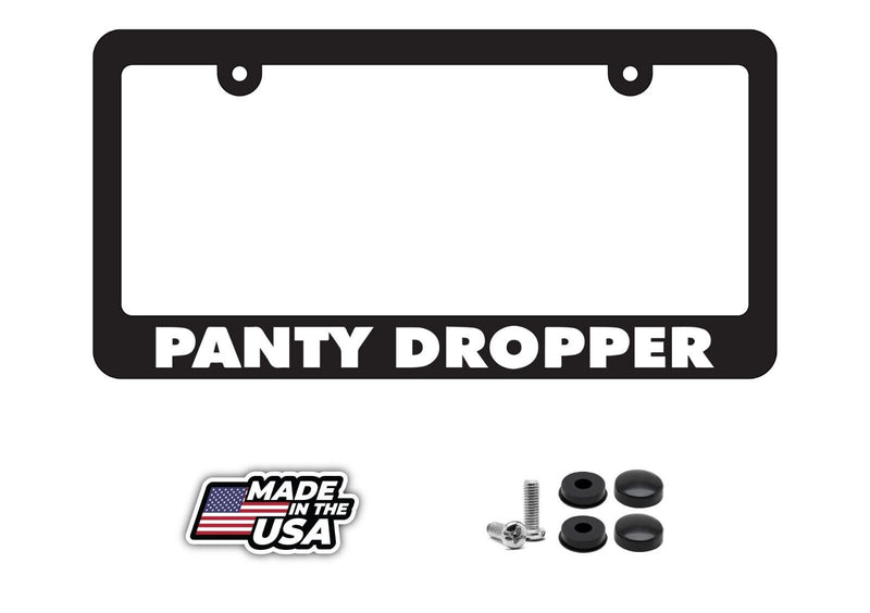 Panty Dropper - License Plate Frame - JDM Import 4x4 diesel car truck funny
