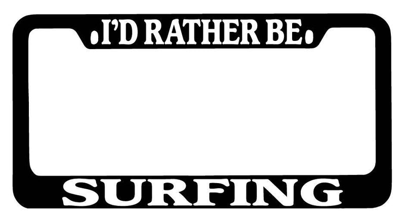 Black METAL License Plate Frame I&