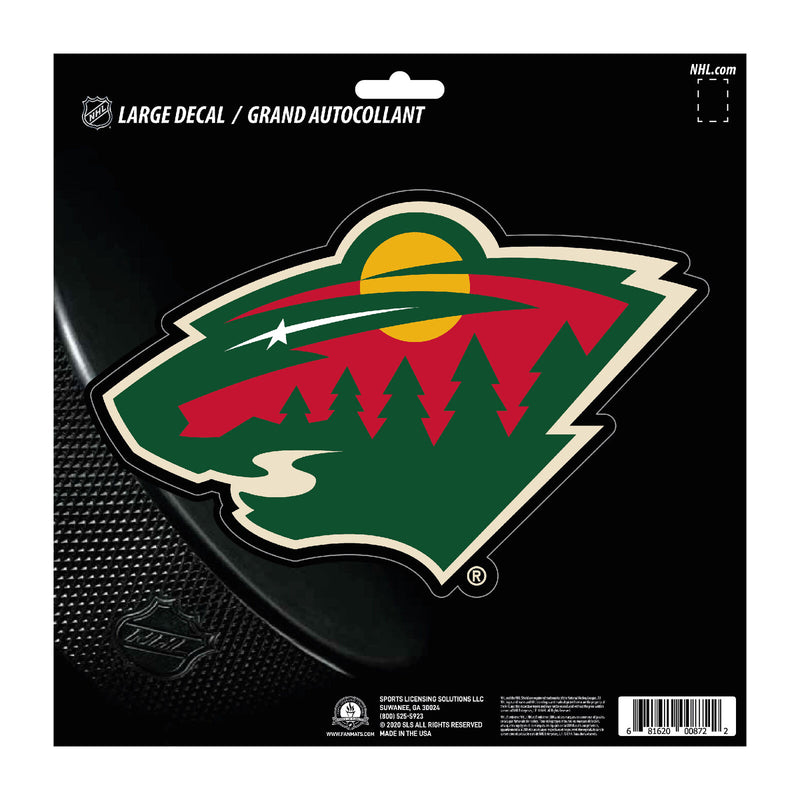 NHL Minnesota Wild Decal Large 8"X8" Auto RV Boat Cooler Luggage