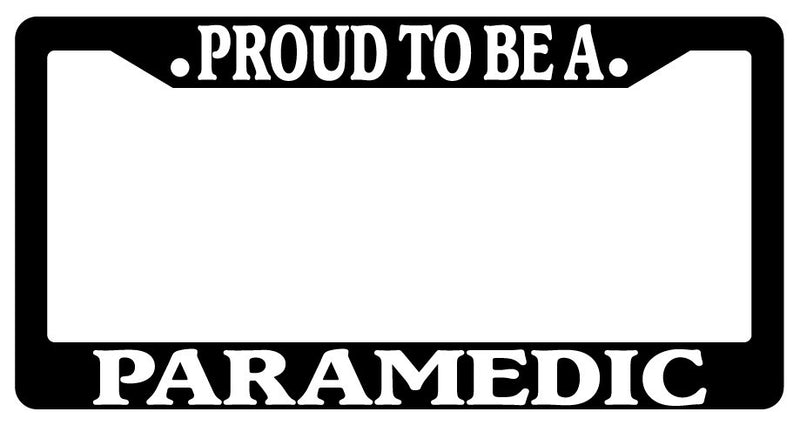 Black License Plate Frame Proud To Be A Paramedic Auto Accessory Novelty  Mod-GRAPH9856236-2538