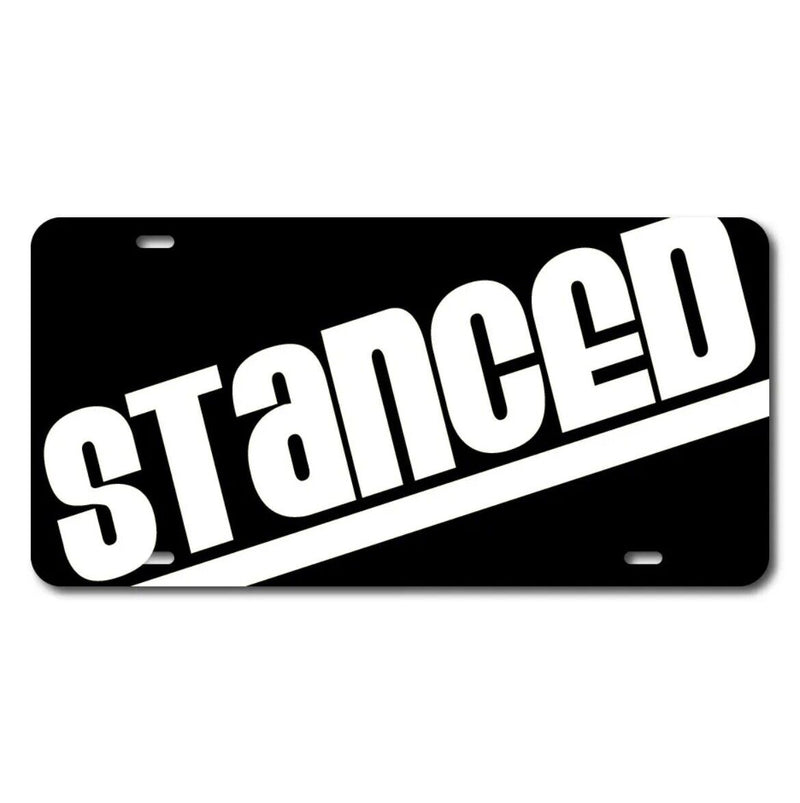 STANCED RACING AUTO VEHICLE Vanity License Plate Car Truck Accessory Cool